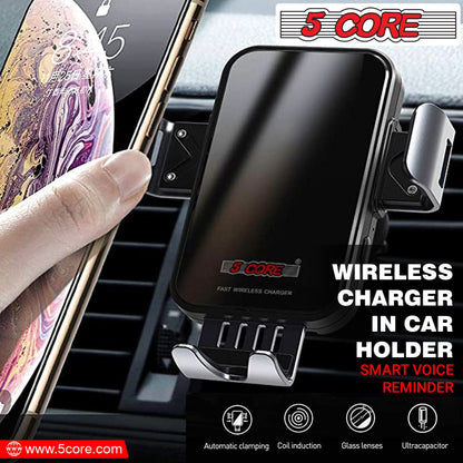 5 Core Magnetic Wireless Car Charger Mount