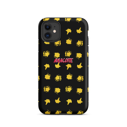 iPhone 14, 13, 12, 11 Christmas Theme iPhone Cases Star Black Anacotte