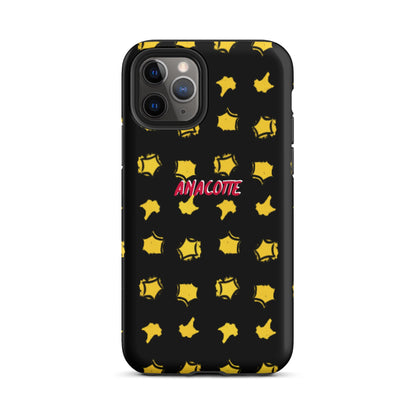 iPhone 14, 13, 12, 11 Christmas Theme iPhone Cases Star Black Anacotte